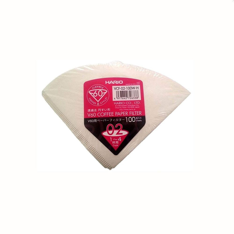 Hario V60 Coffee Filter Papers Size 02 - White (100 Wrapped)