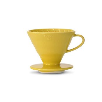 Hario V60 Ceramic Coffee Dripper Yellow - Size 02